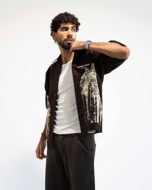 Camisa "Construction" Marrón