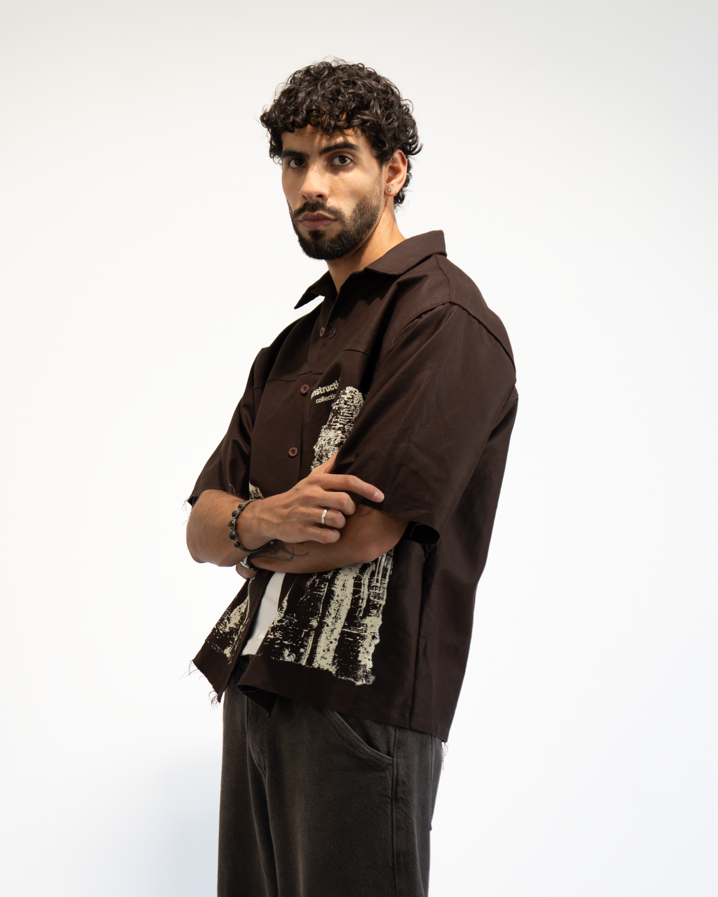 Camisa "Construction" Marrón