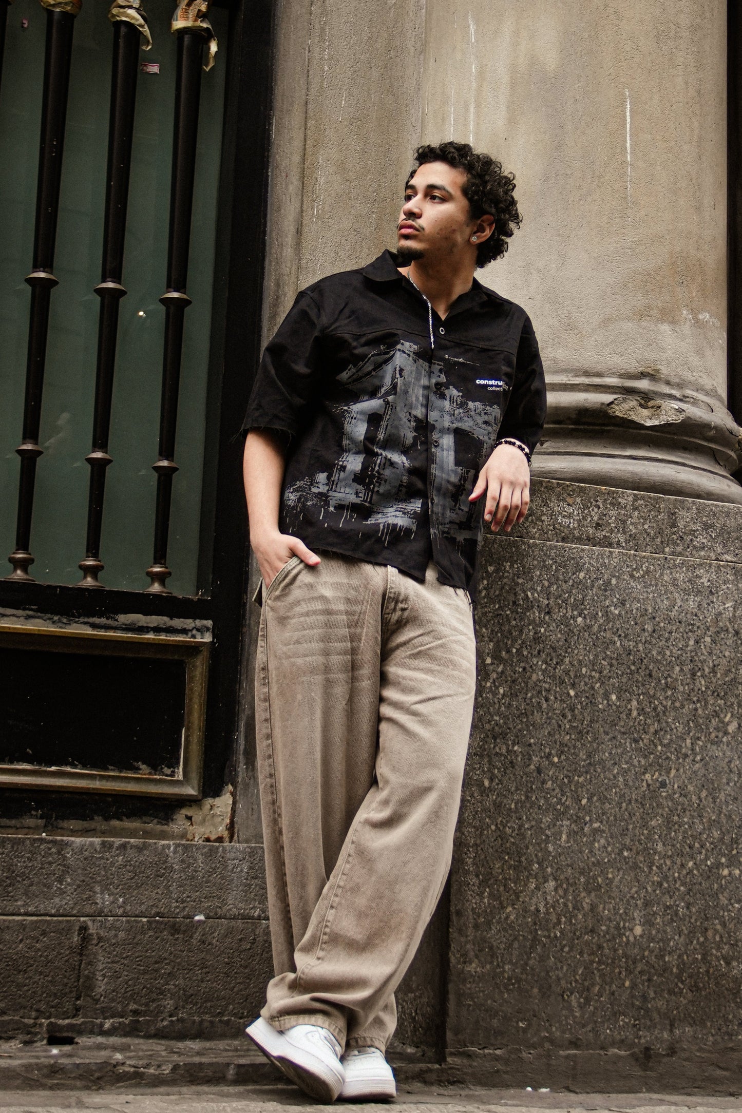 Camisa "Construction" Negro